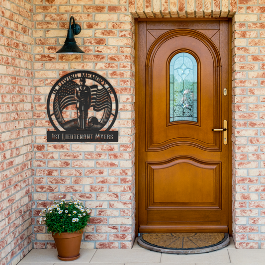In_Memory_of_Metal_Sign_Black_Brick_Entrance_Mockup.png