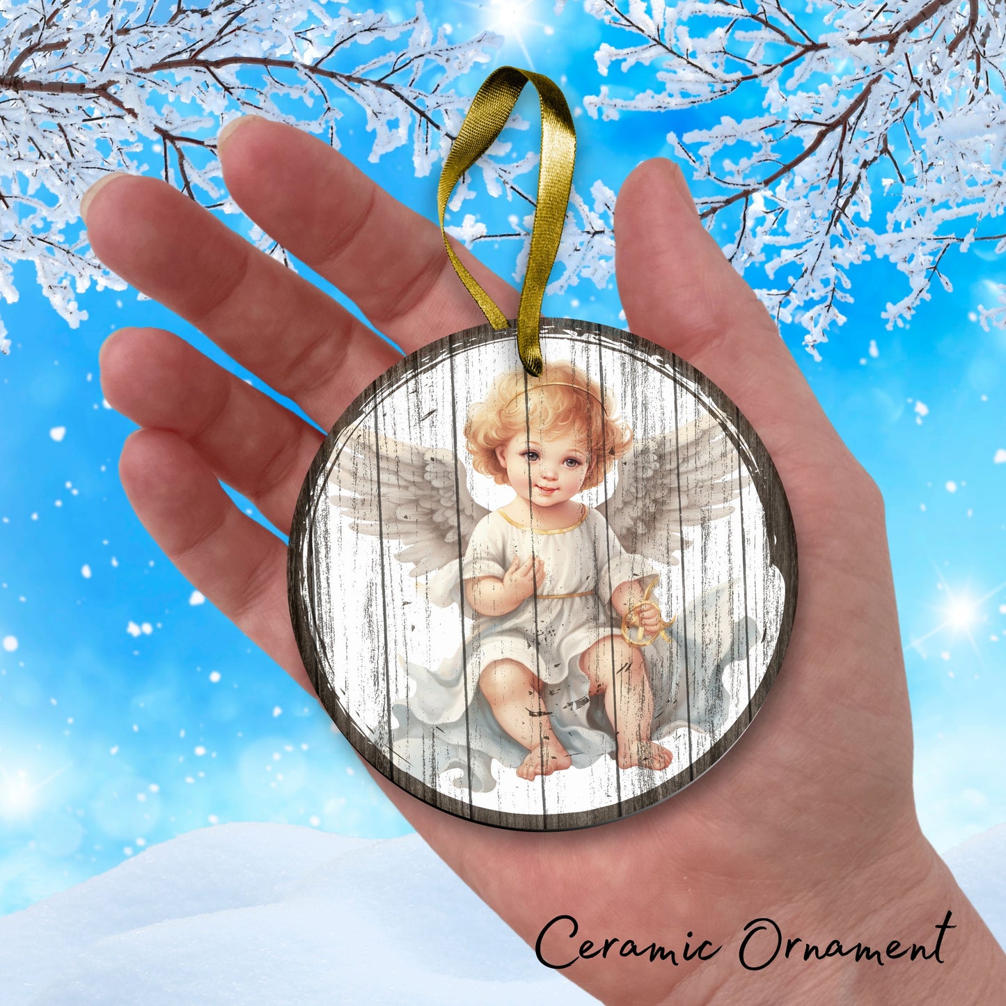 Christmas Nativity Ceramic Ornament 11-06 Angel 4