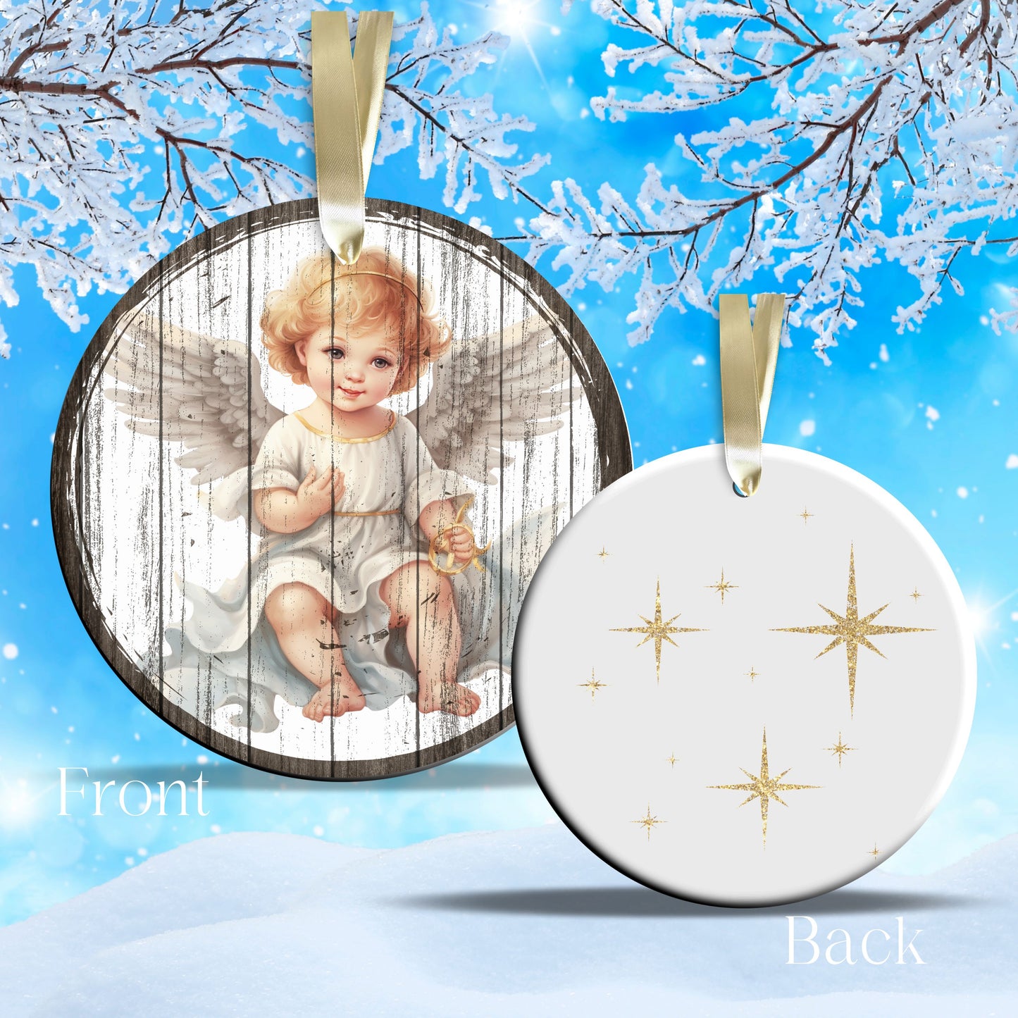 Christmas Nativity Ceramic Ornament 11-06 Angel 4