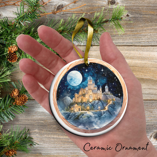 Christmas Nativity Ceramic Ornament 107-06 Bethlehem The Holy City