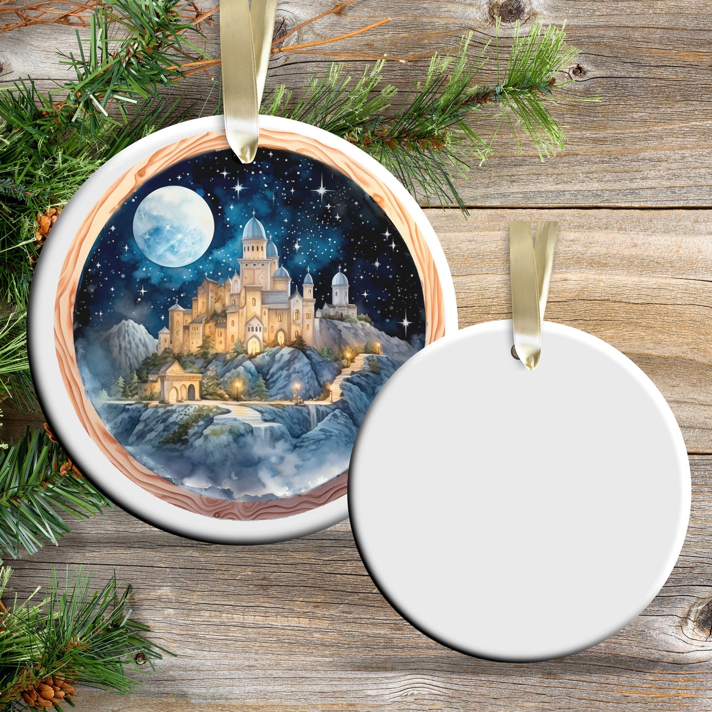 Christmas Nativity Ceramic Ornament 107-06 Bethlehem The Holy City
