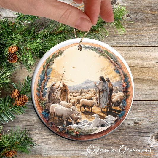 Christmas Nativity Ceramic Ornament 107 Bundle of 8 Ornaments