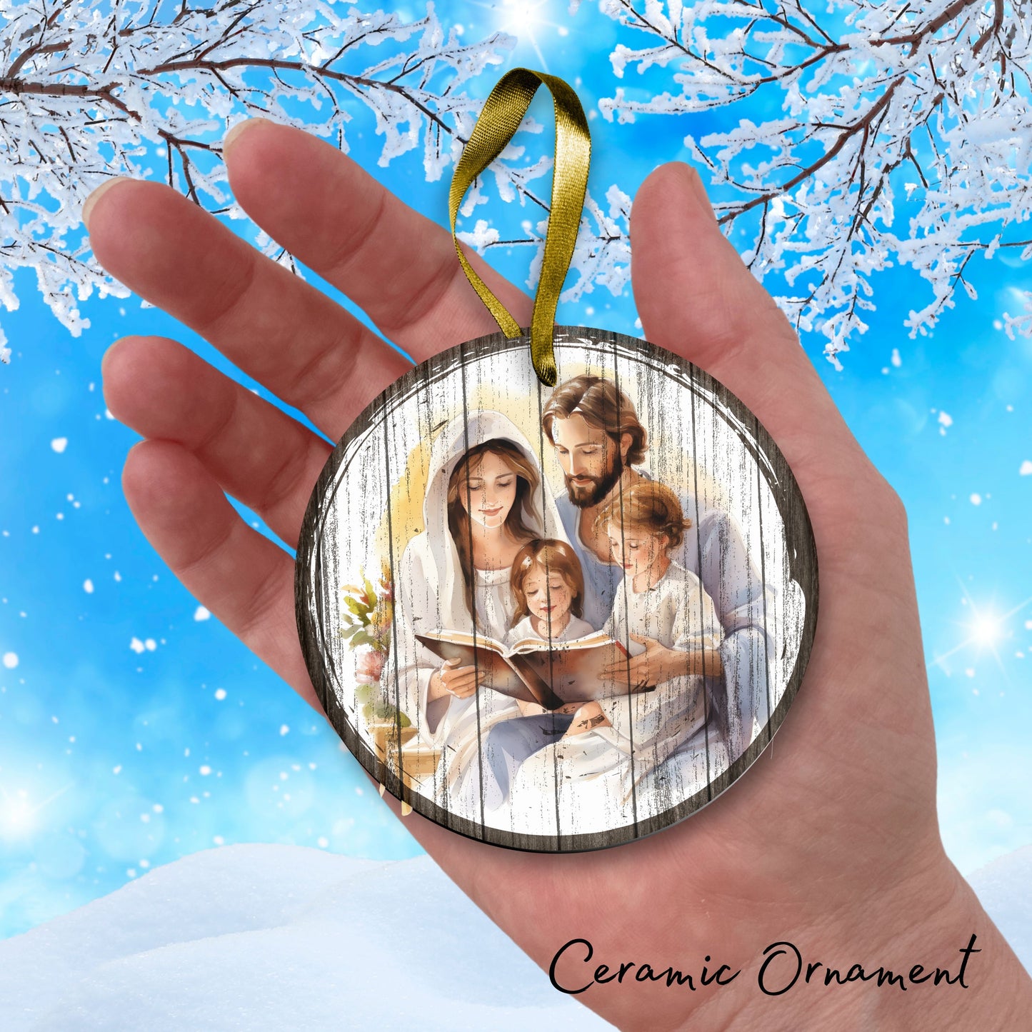 Christmas Nativity Ceramic Ornament 11-16 Family