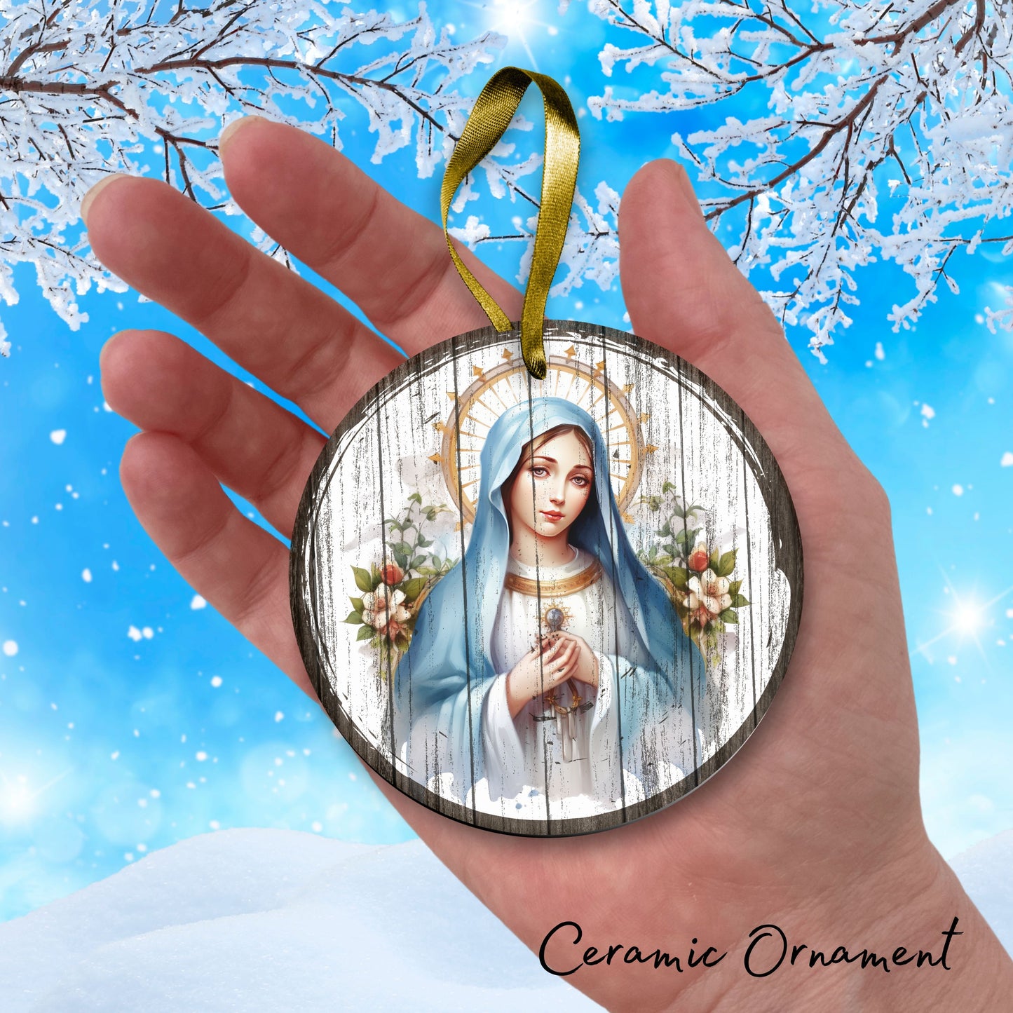 Christmas Nativity Ceramic Ornament 11-19