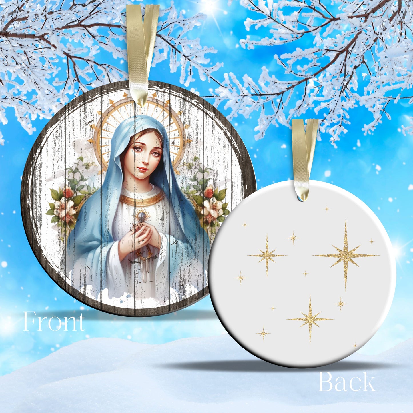 Christmas Nativity Ceramic Ornament 11-19