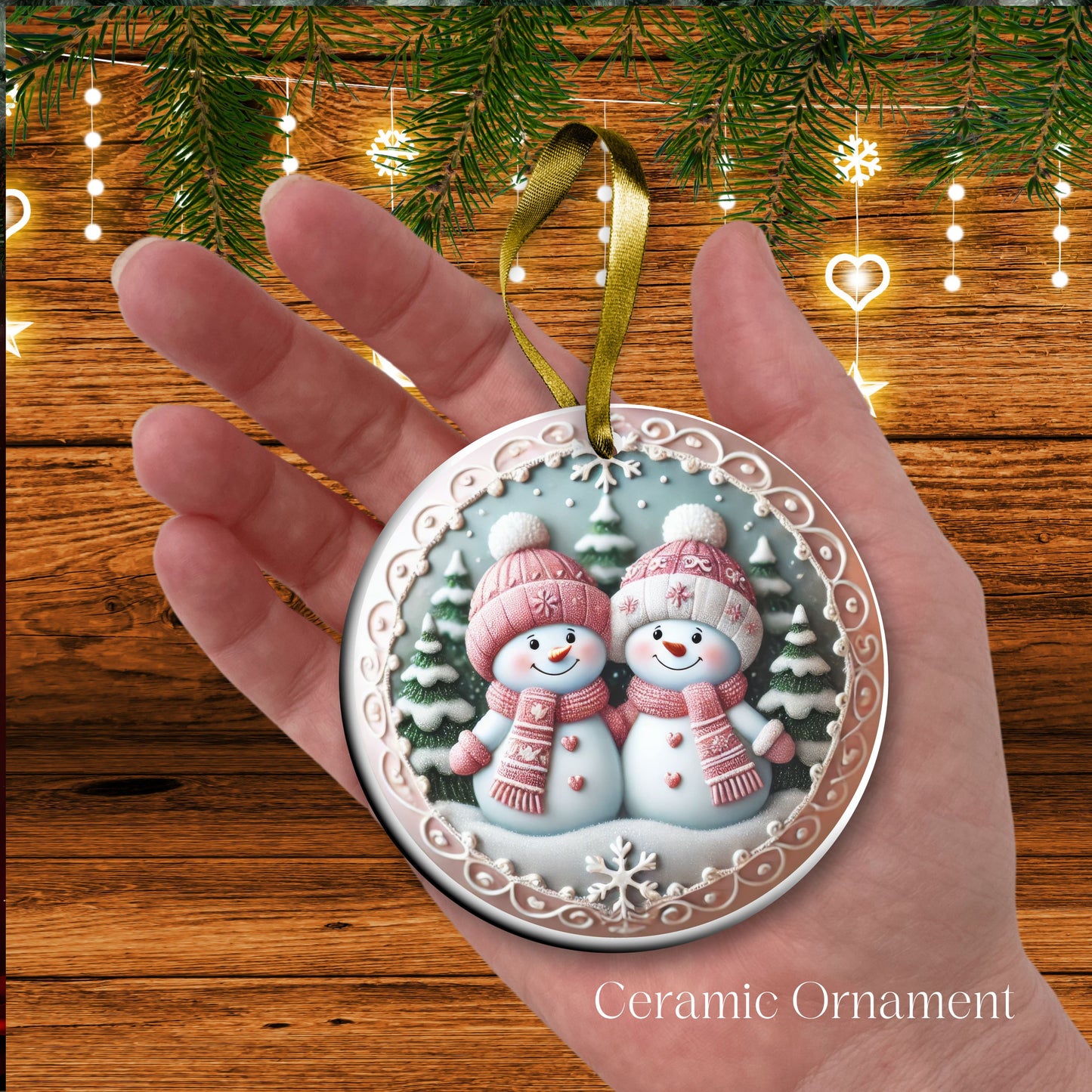 Pastel Nursery Babys First Christmas Ceramic Ornament Bauble 56-16