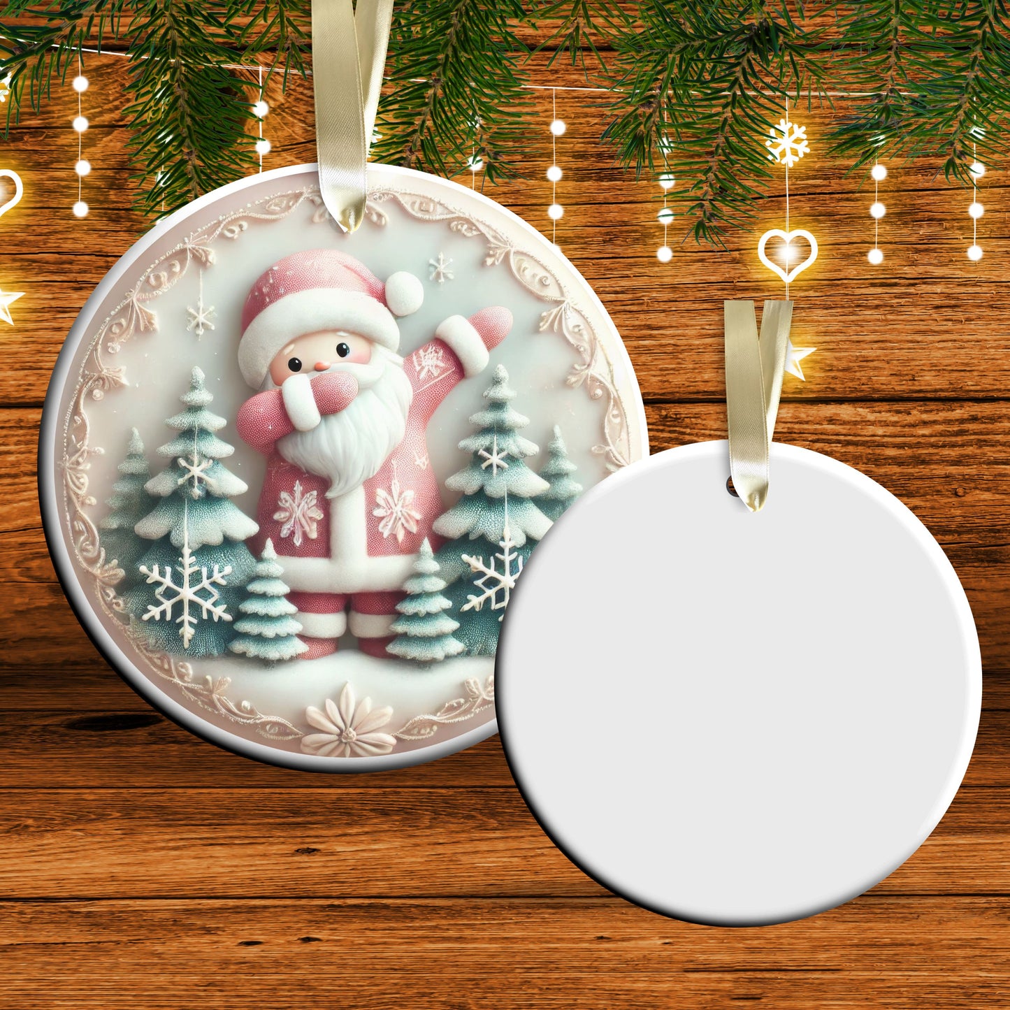 Pastel Nursery Babys First Christmas Ceramic Ornament Bauble 56-19