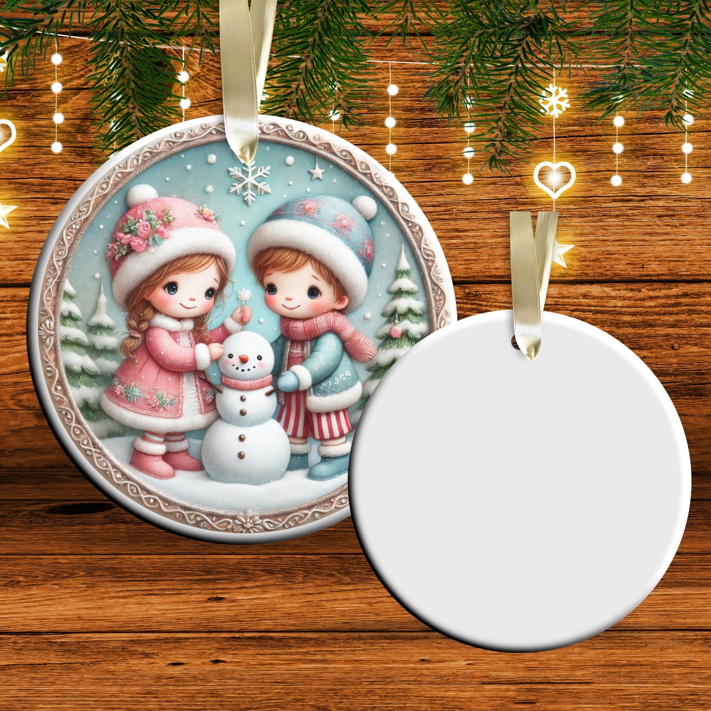 Pastel Nursery Babys First Christmas Ceramic Ornament Bauble 56-02