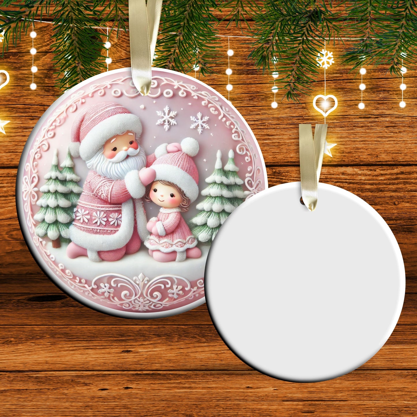 Pastel Nursery Babys First Christmas Ceramic Ornament Bauble 56-14