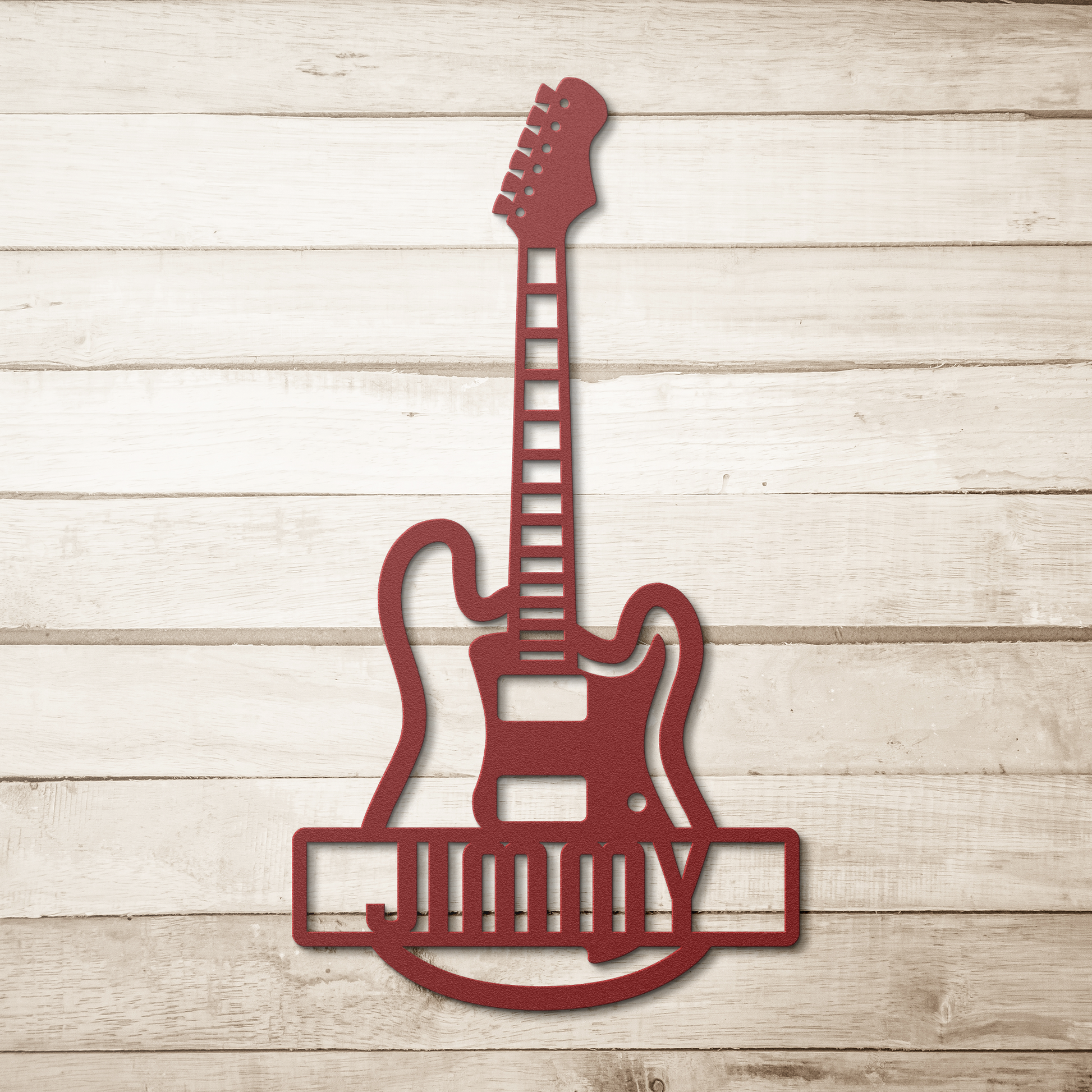 Personalized_Guitar_Metal_Decor_Red_Simple_Wood_BKGD_Mockup.png