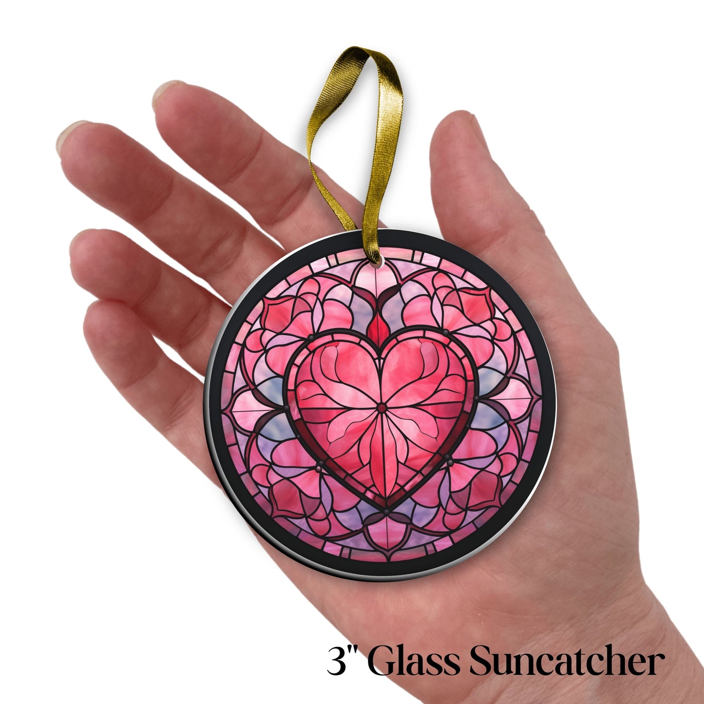Glass Suncatcher Stained Glass 97-09 Valentine Heart