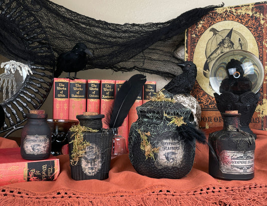 Handmade Halloween Potion Bottles Set 11