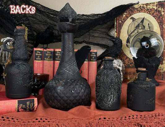 Handmade Halloween Potion Bottles Set 12