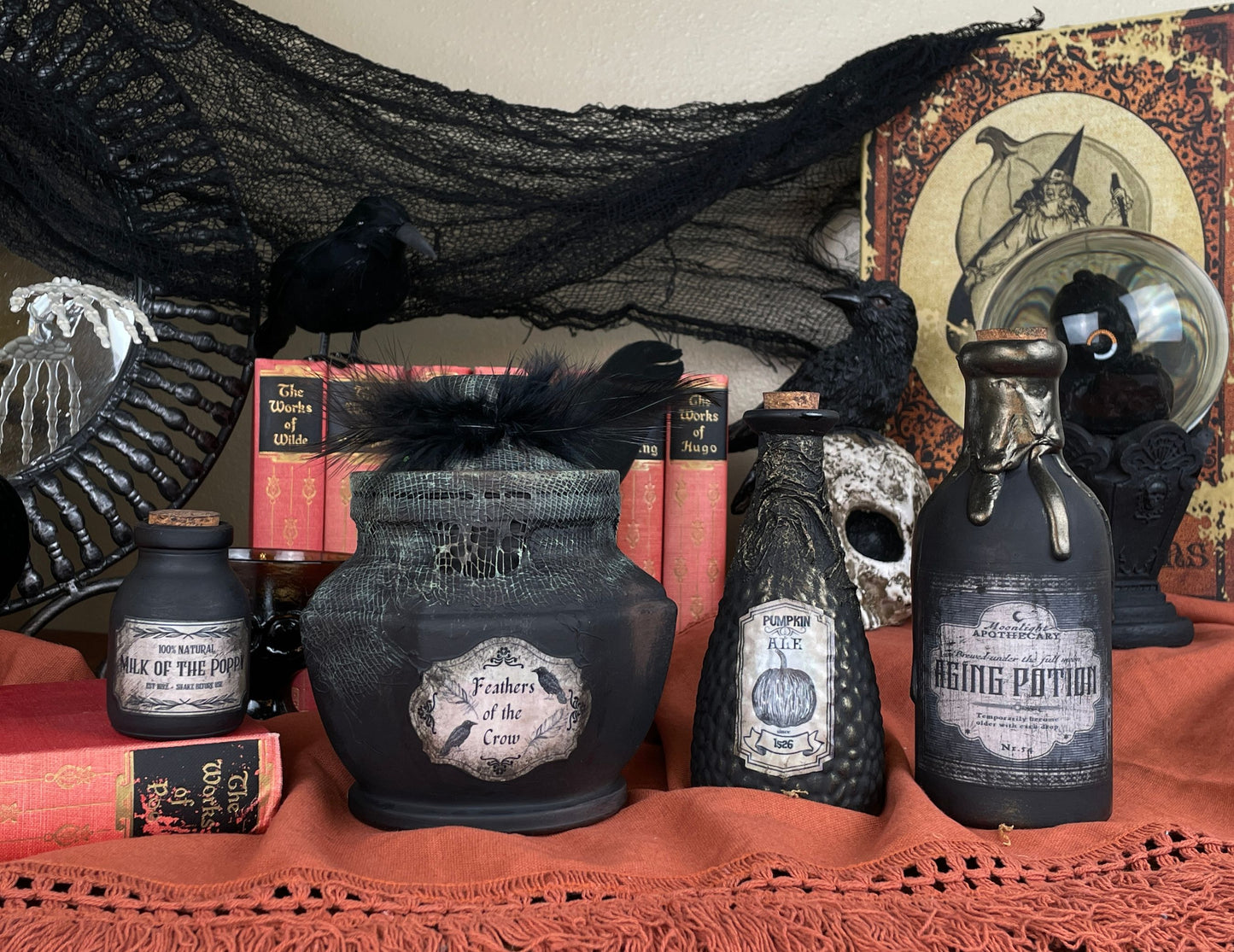 Handmade Halloween Potion Bottles Set 13