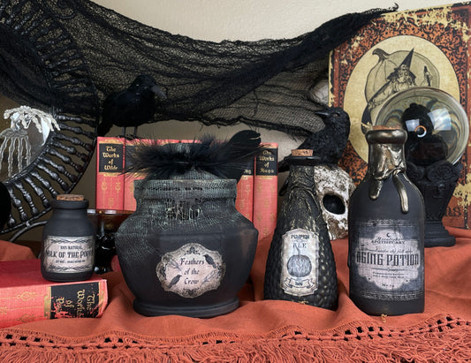 Handmade Halloween Potion Bottles Set 13
