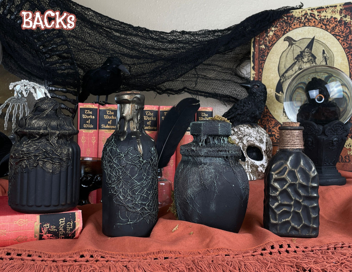Handmade Halloween Potion Bottles Set 15