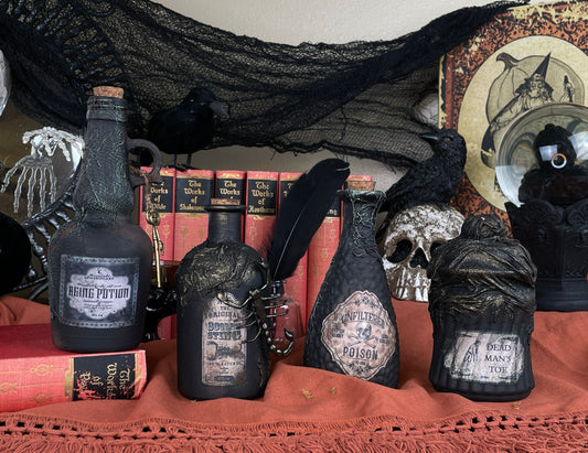 Handmade Halloween Potion Bottles Set 16
