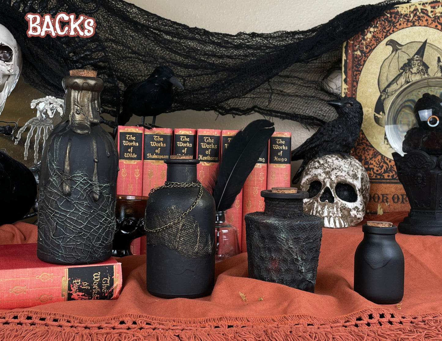 Handmade Halloween Potion Bottles Set 17