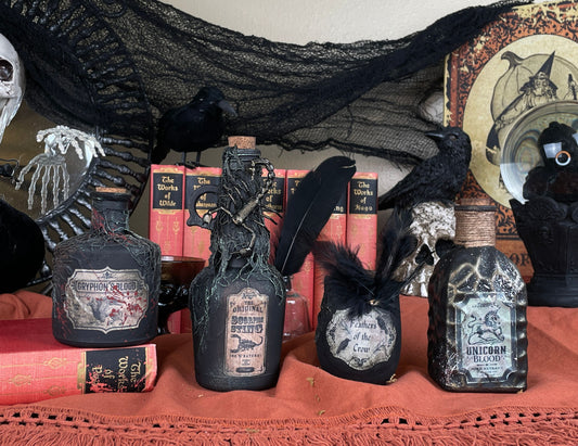 Handmade Halloween Potion Bottles Set 22
