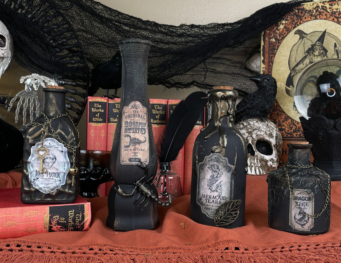 Handmade Halloween Potion Bottles Set 25