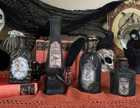 Handmade Halloween Potion Bottles Set 25