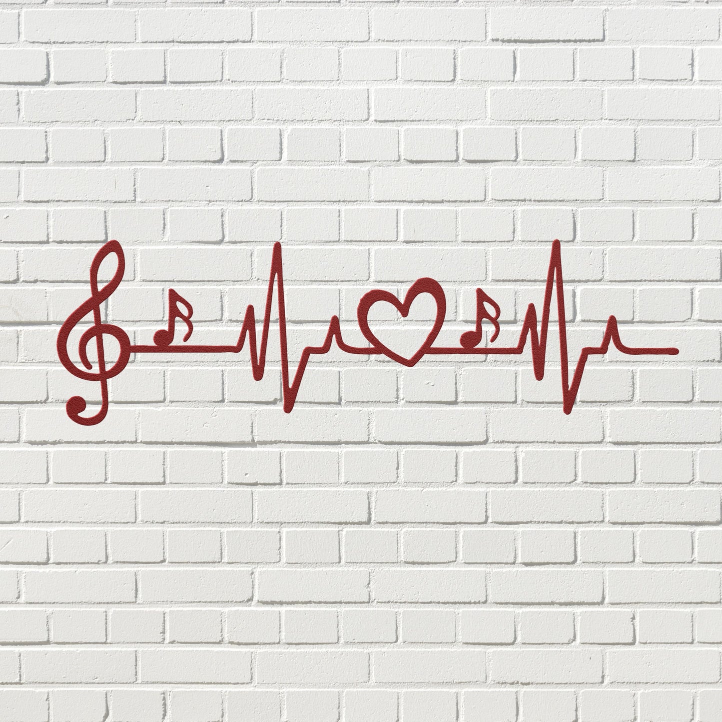 Heartbeat Music Note Wall