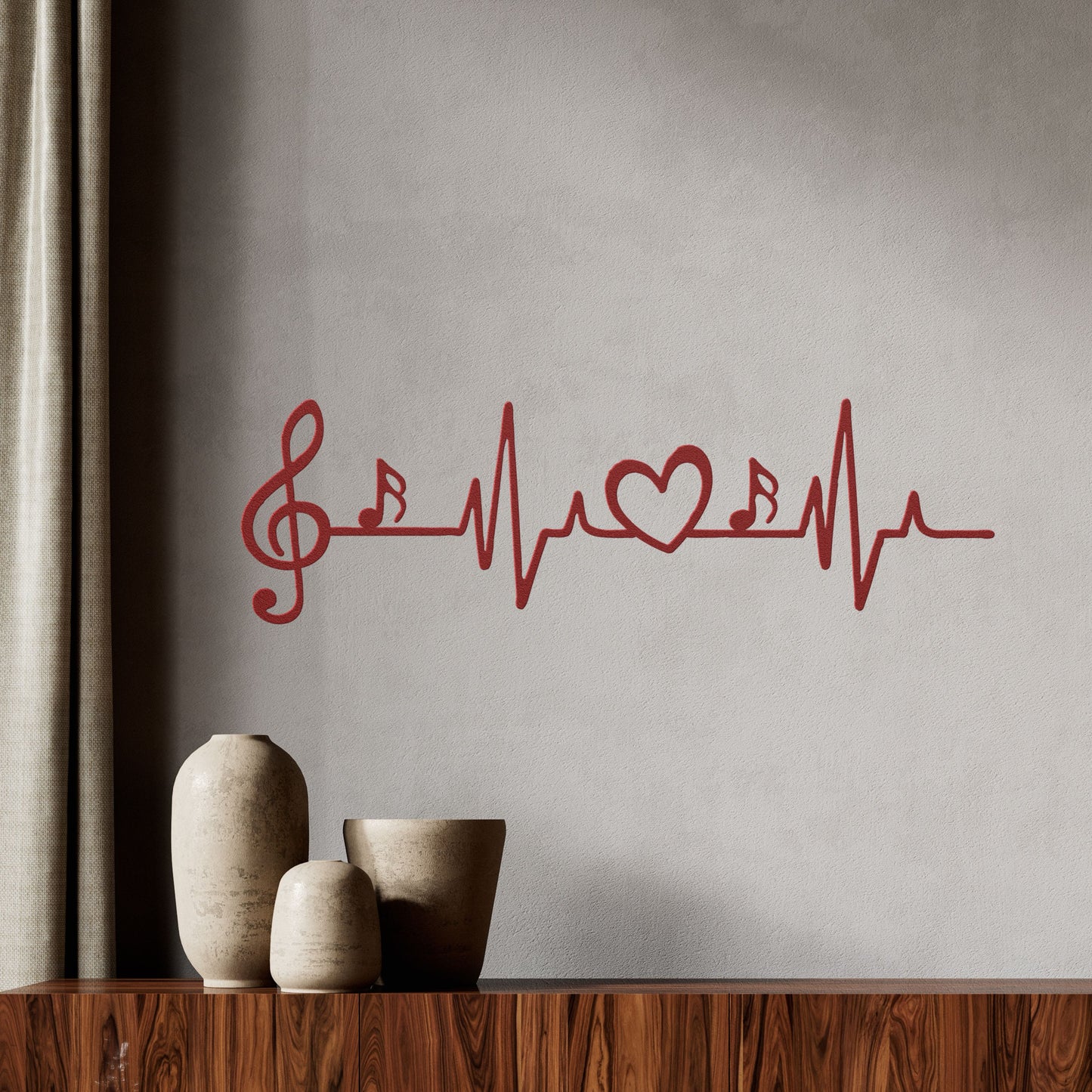 Heartbeat Music Note Wall