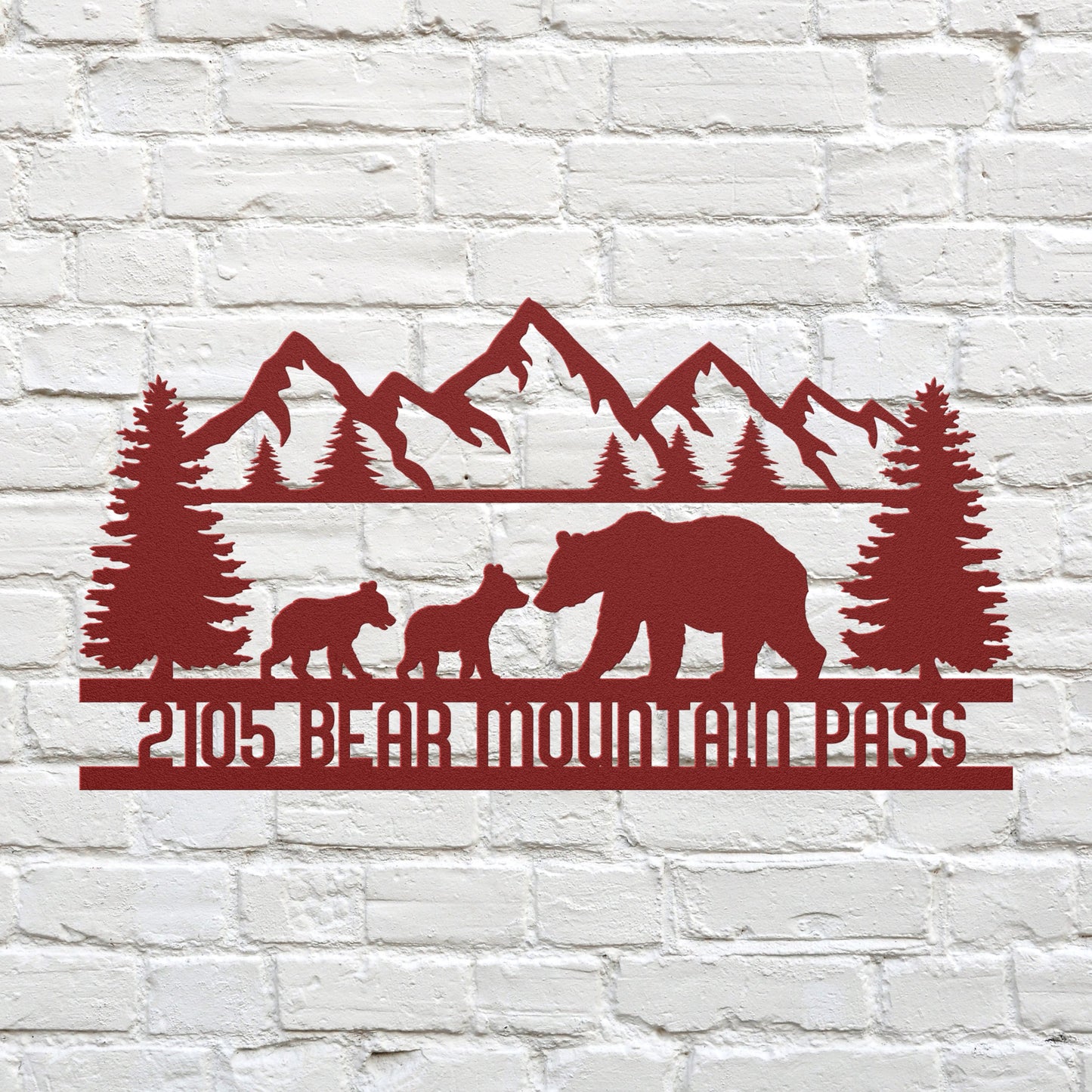 Bear Mountain Pass Address Sign