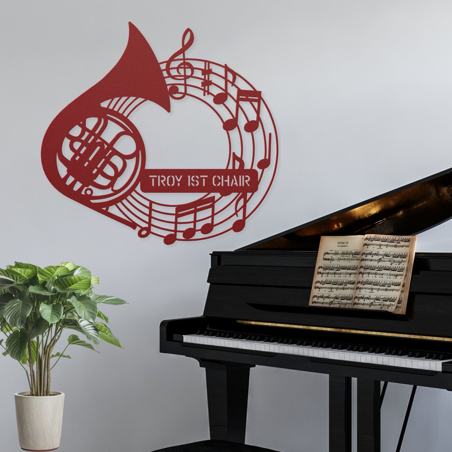 Personalized French Horn - Metal Sign