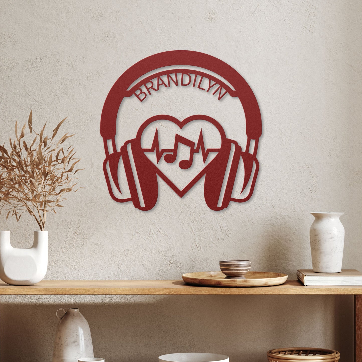 Groovy Music Headphones - Metal Sign