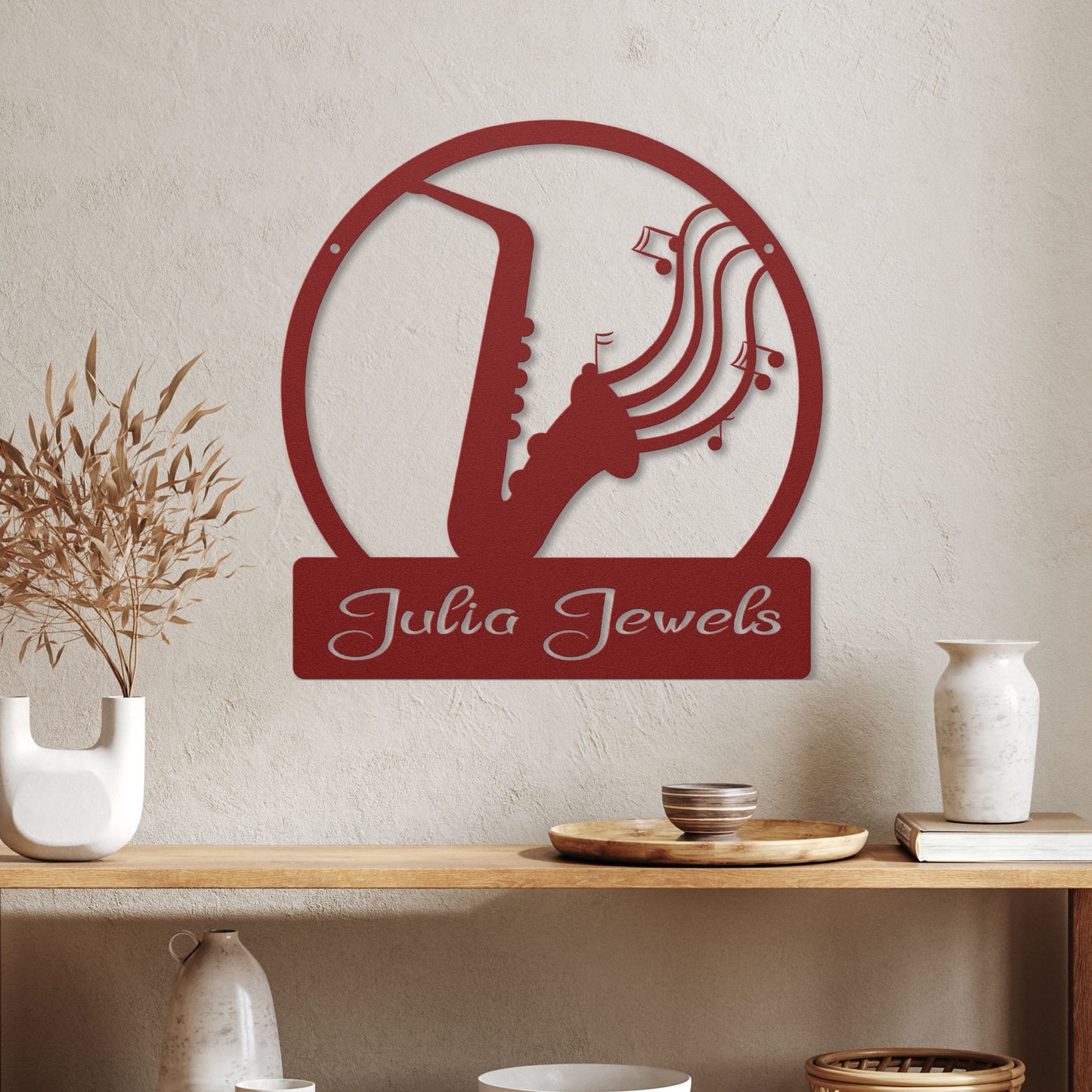 Musical Saxophone - Metal Sign