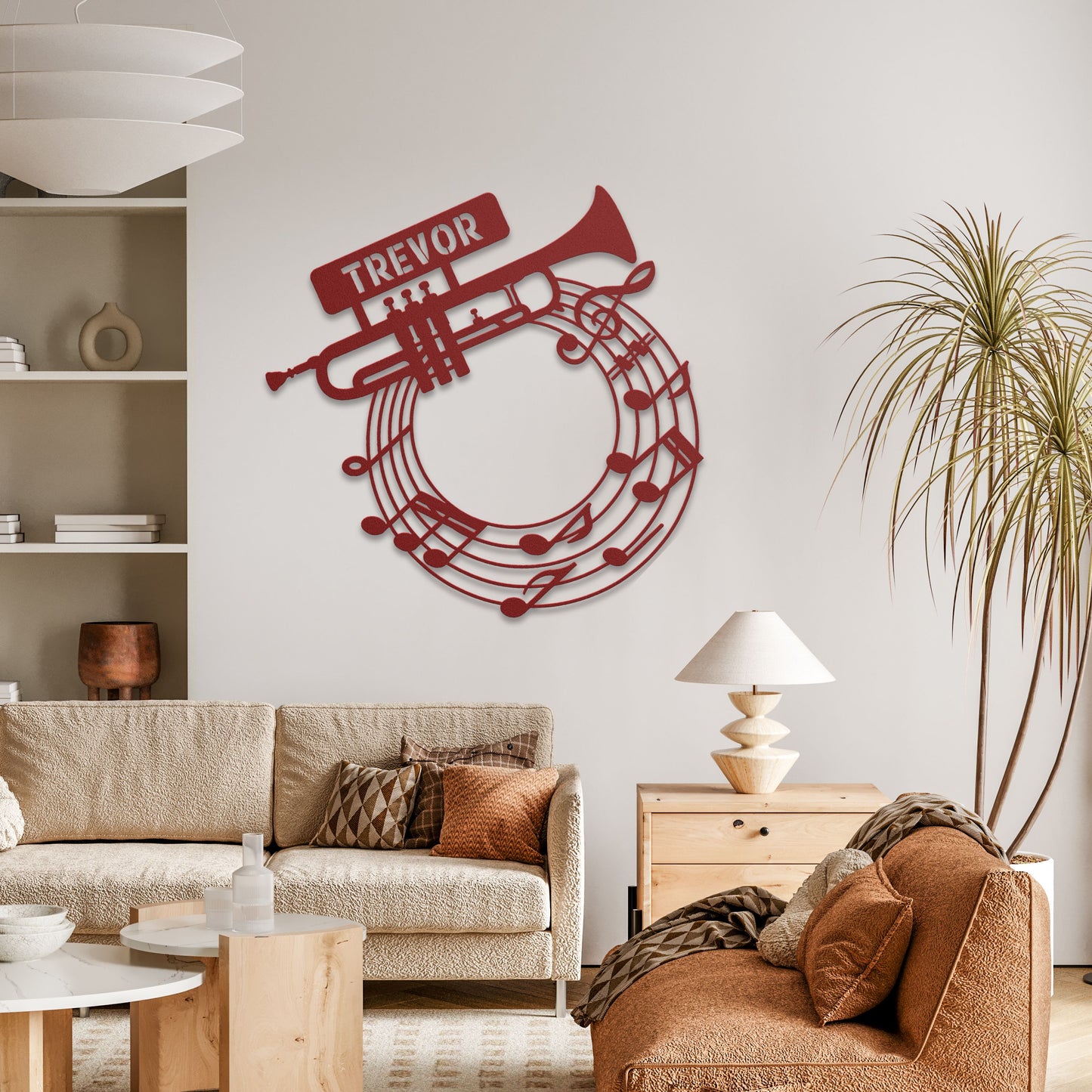 Musical Trumpet Notes - Metal Sign