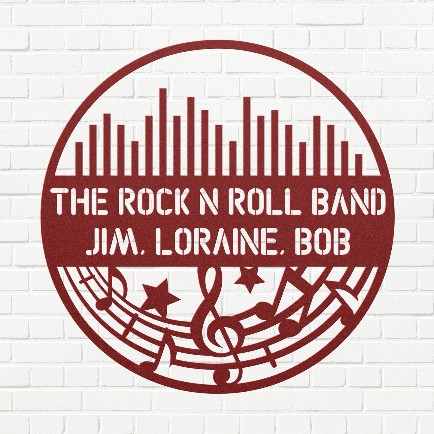 Keyboard Music Rock n Roll Band - Metal Sign