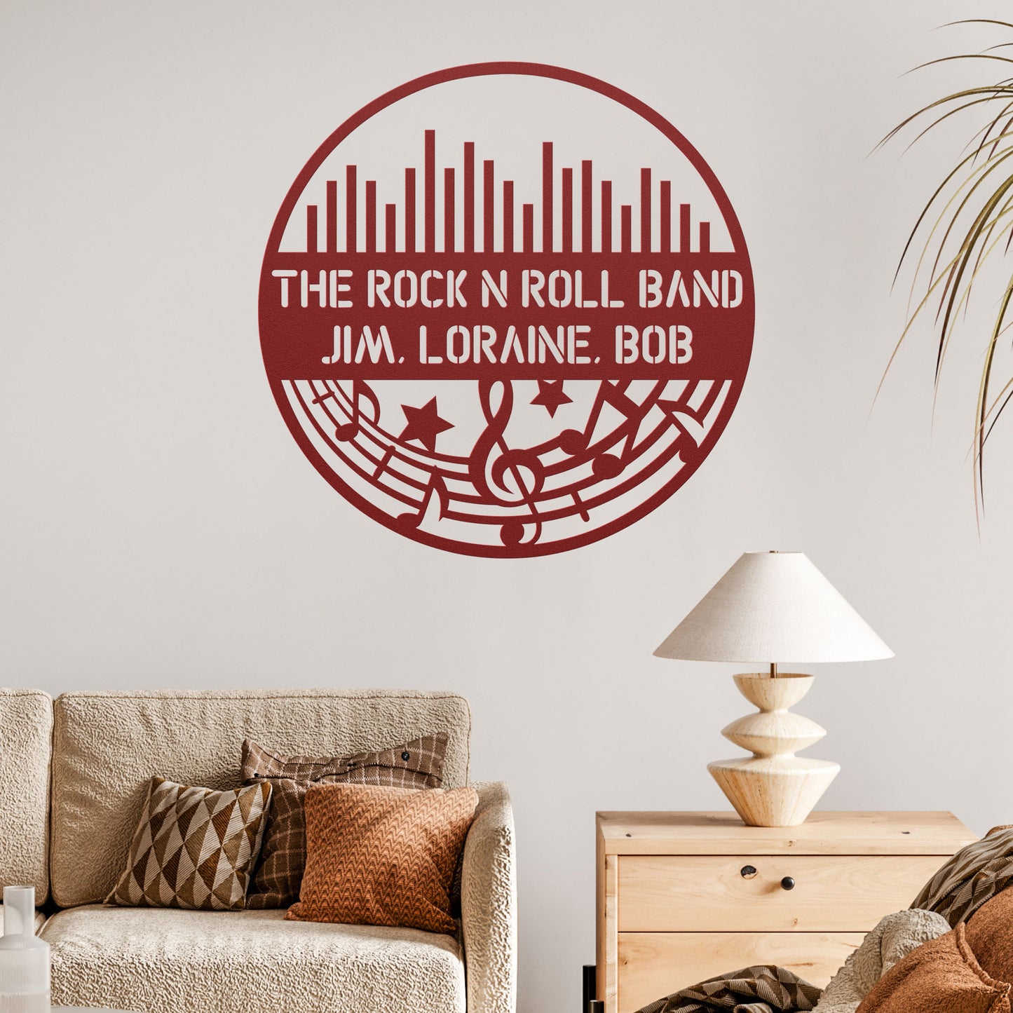 Keyboard Music Rock n Roll Band - Metal Sign