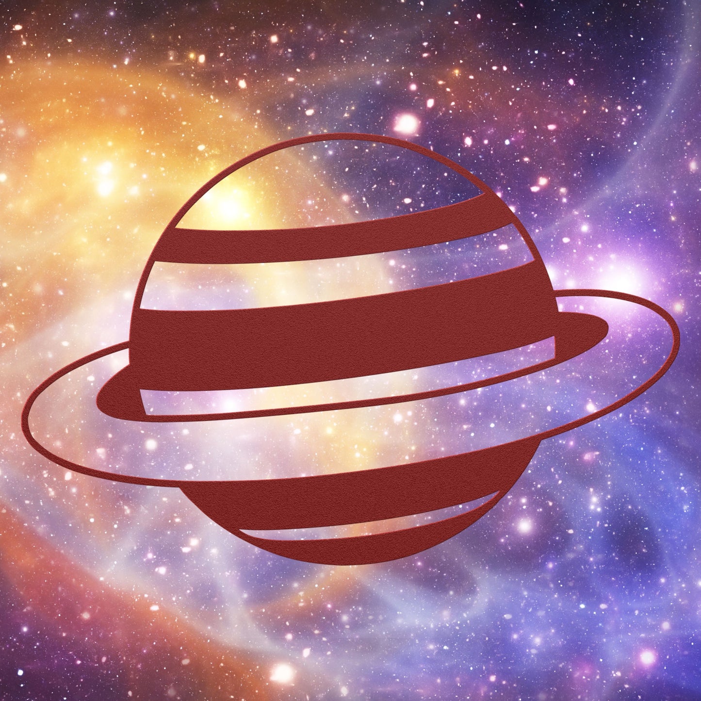 Planet Saturn Metal Sign