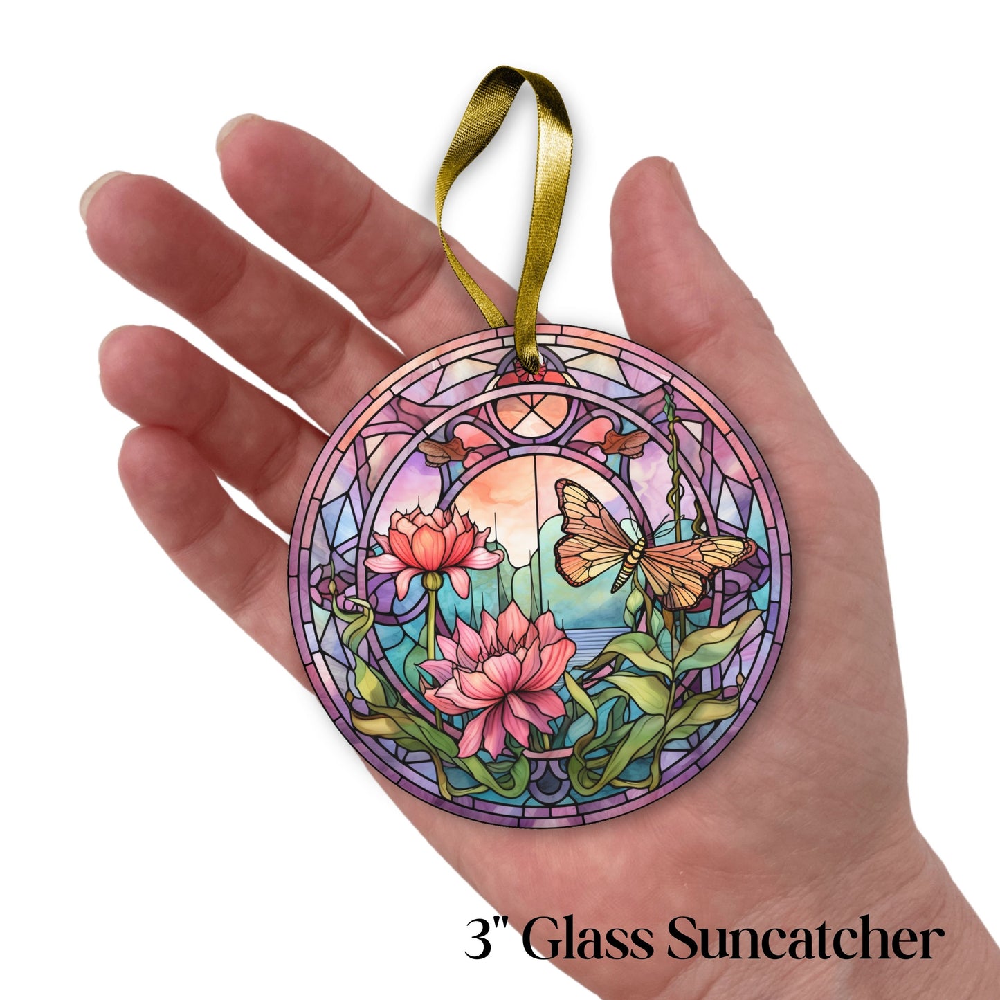 Glass Suncatcher Stained Glass 101-10 Whimsical Springtime