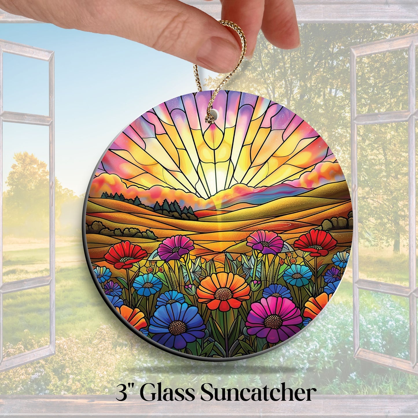 Glass Suncatcher Stained Glass 82-01