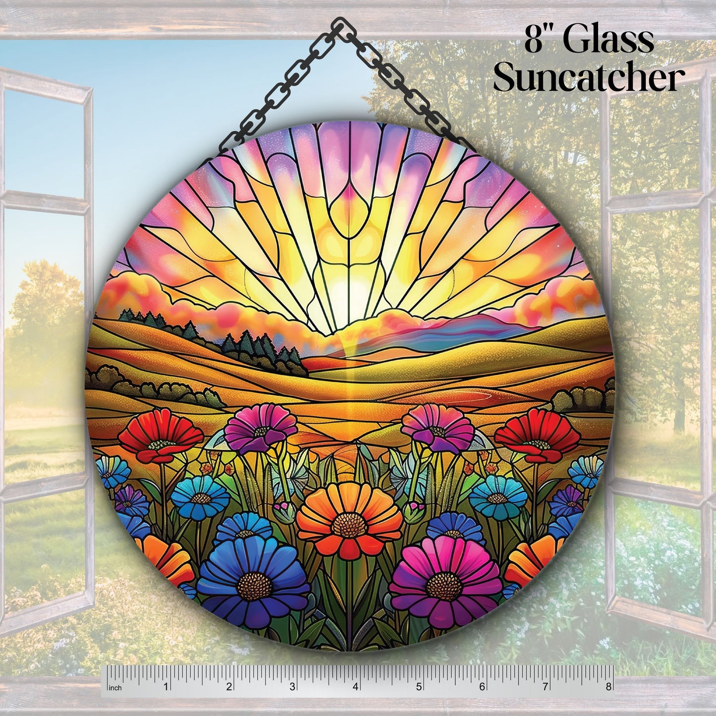 Glass Suncatcher Stained Glass 82-01