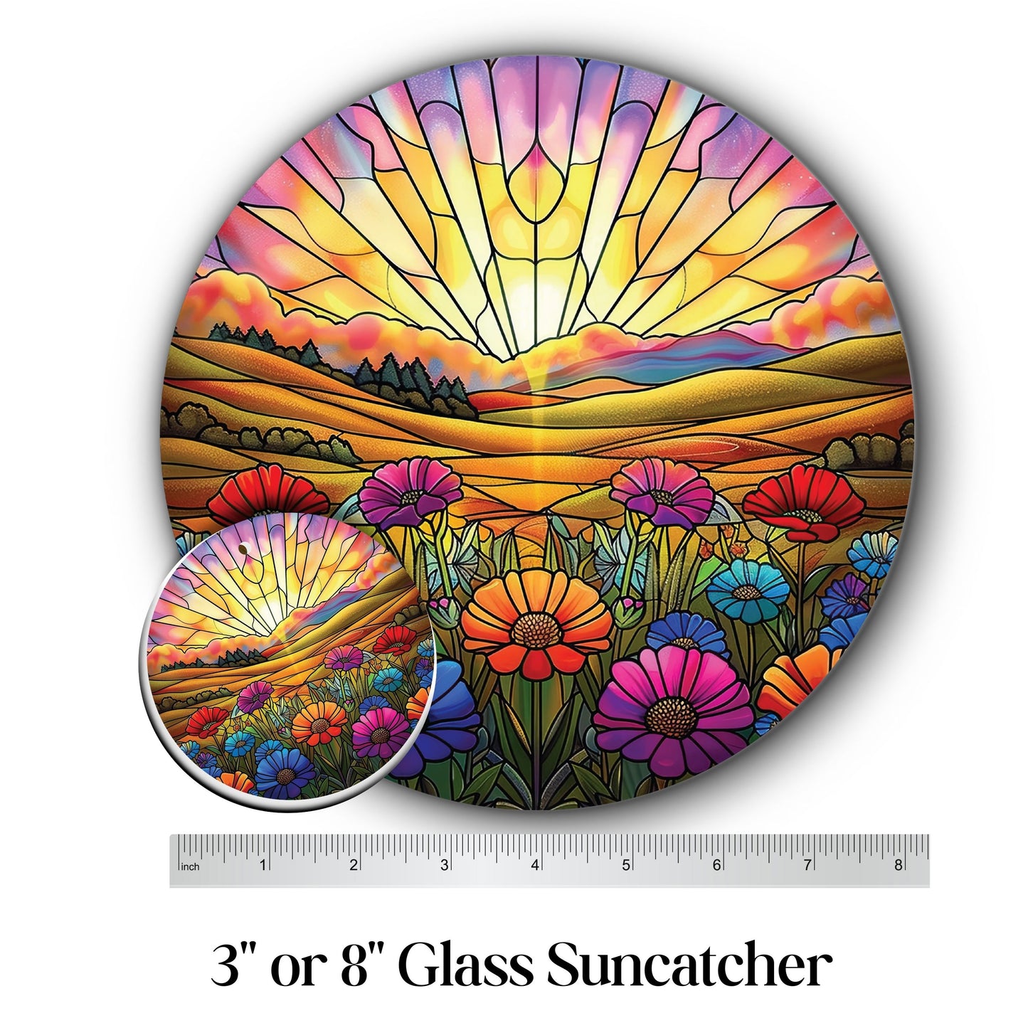 Glass Suncatcher Stained Glass 82-01