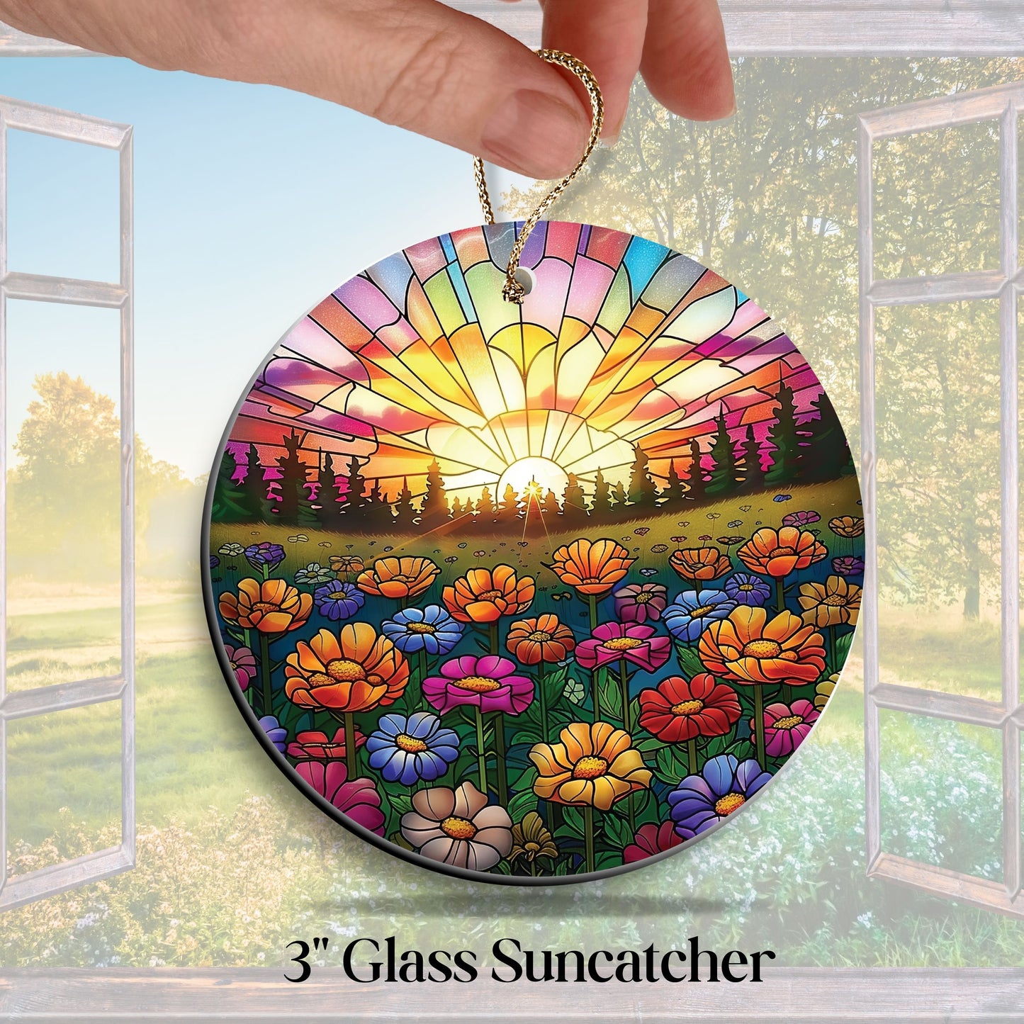 Glass Suncatcher Stained Glass 82-02