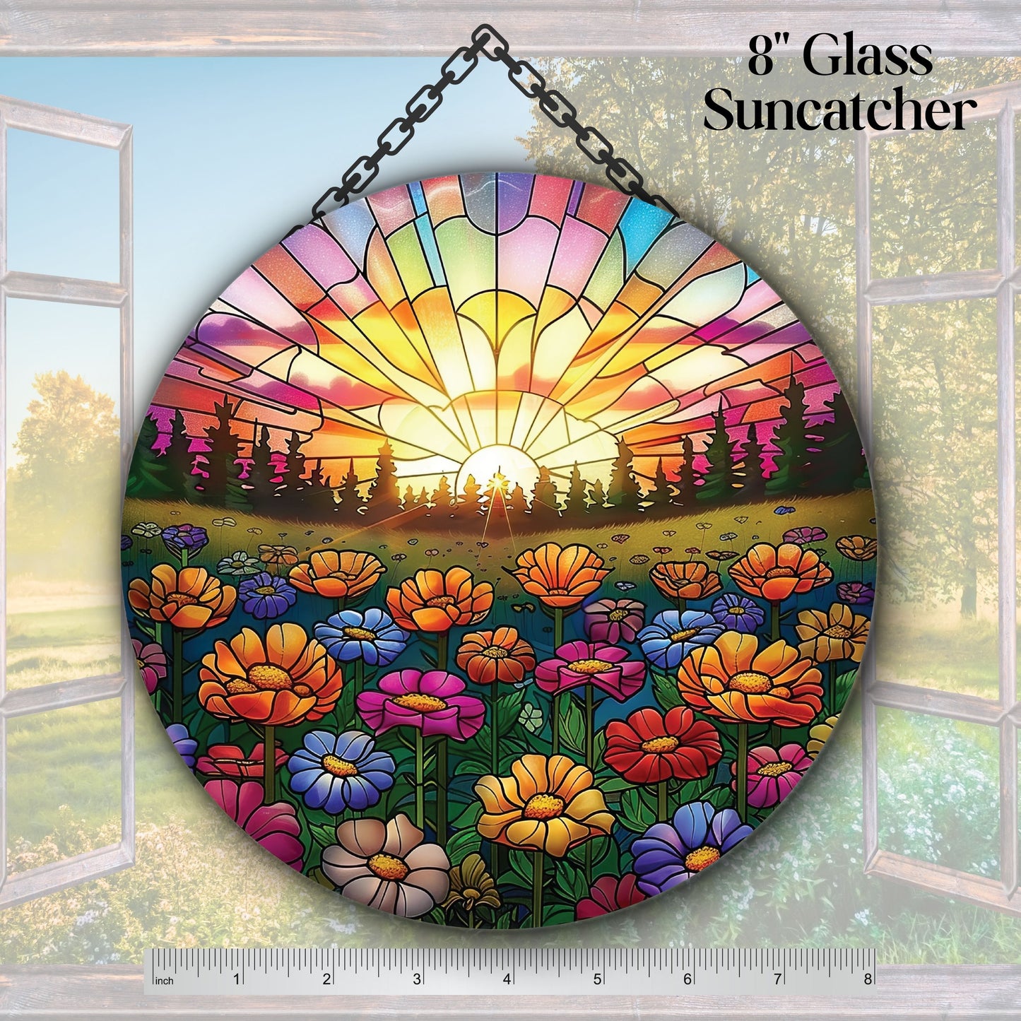 Glass Suncatcher Stained Glass 82-02