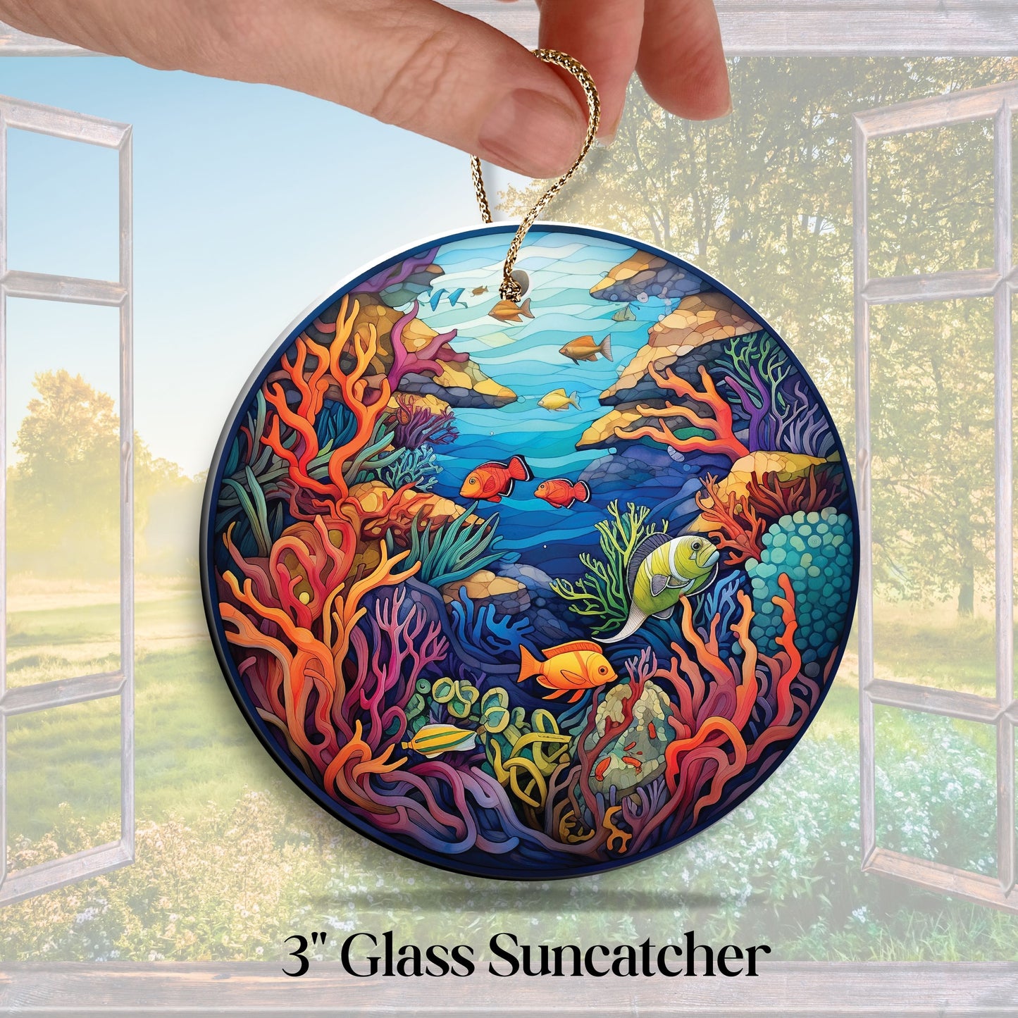 Glass Suncatcher Stained Glass 93-01