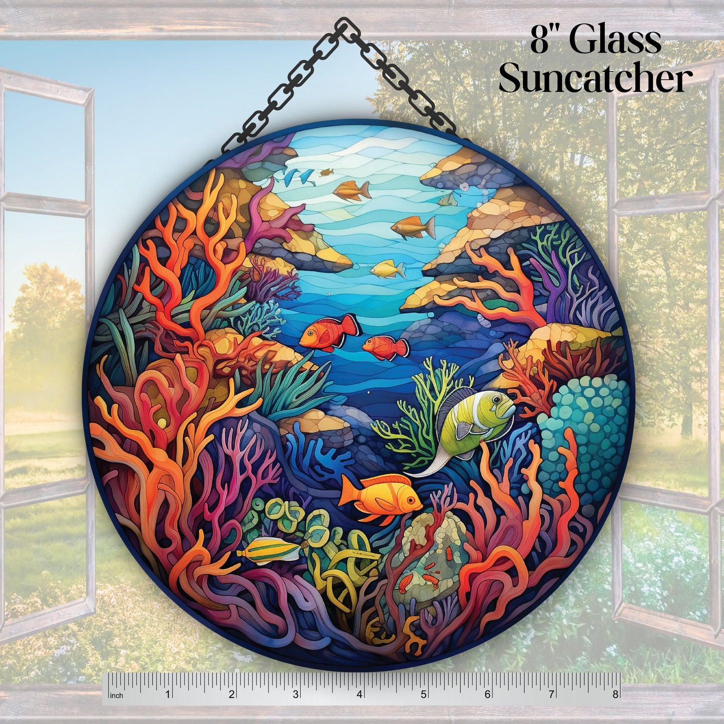 Glass Suncatcher Stained Glass 93-01