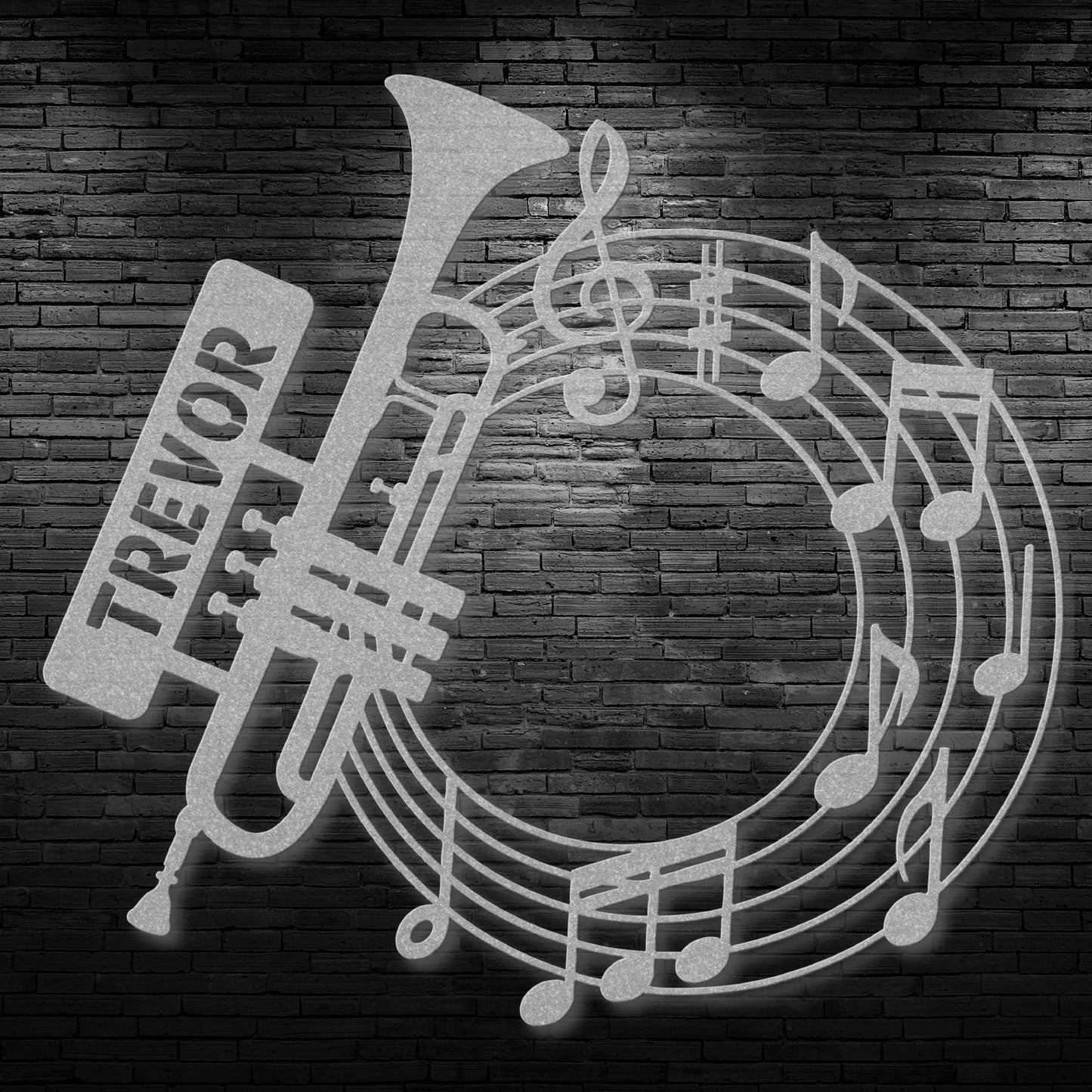 Musical Trumpet Notes - Metal Sign