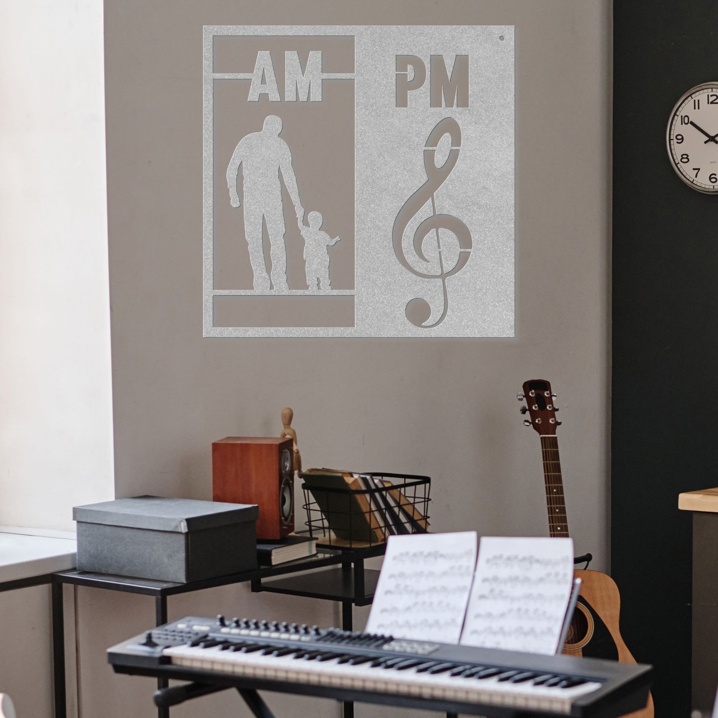 Dad by Day - Musician by Night Metal Sign