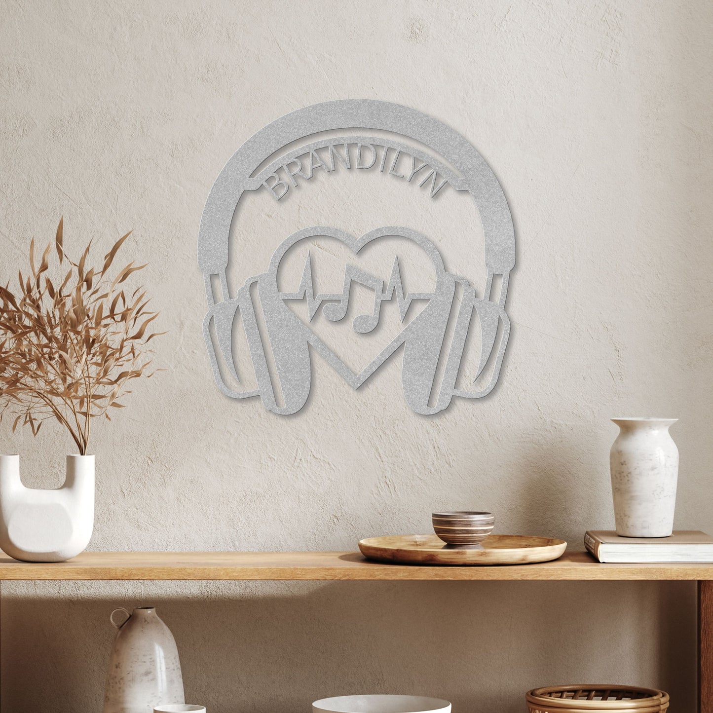 Groovy Music Headphones - Metal Sign