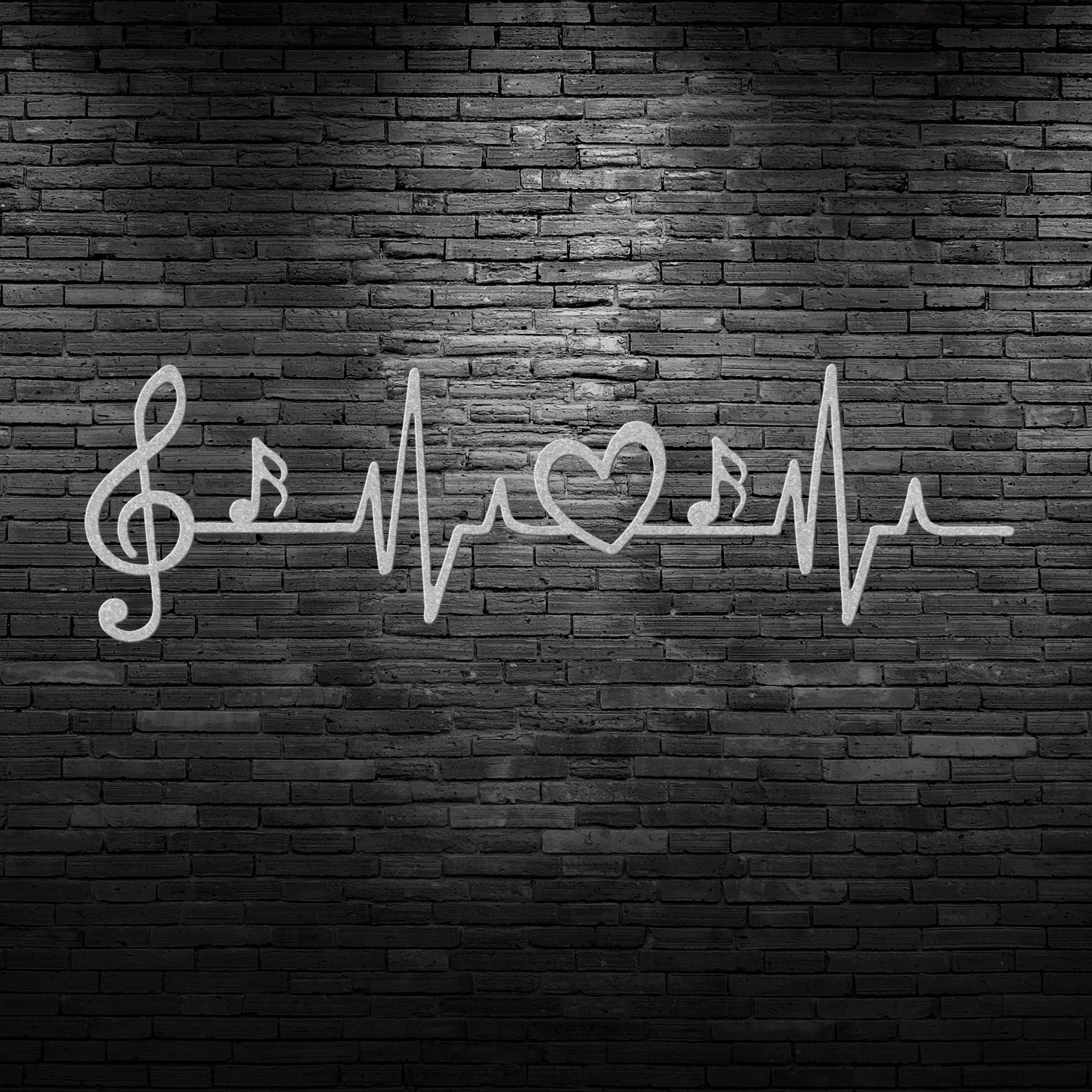 Heartbeat Music Note Wall