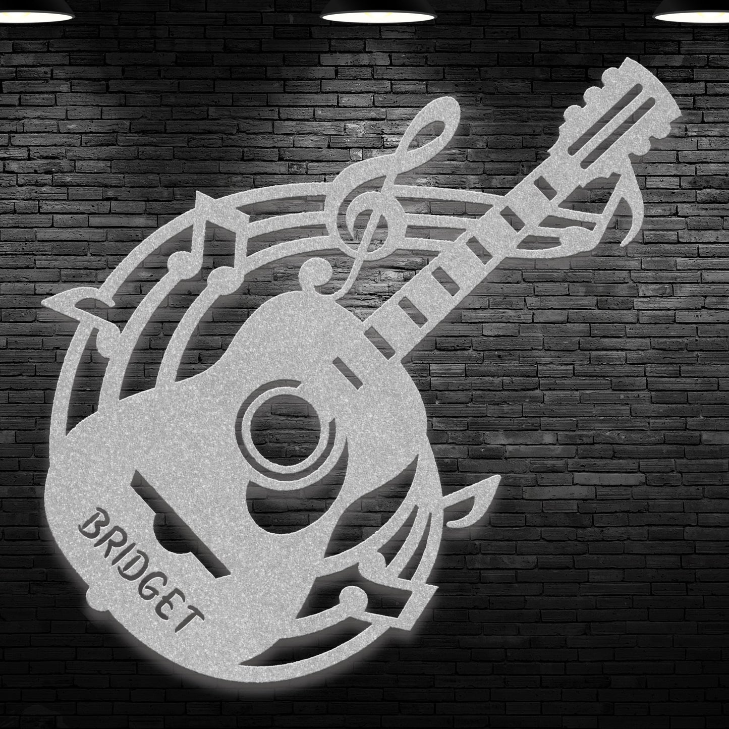 Personalized Musical Guitar - Metal Sign