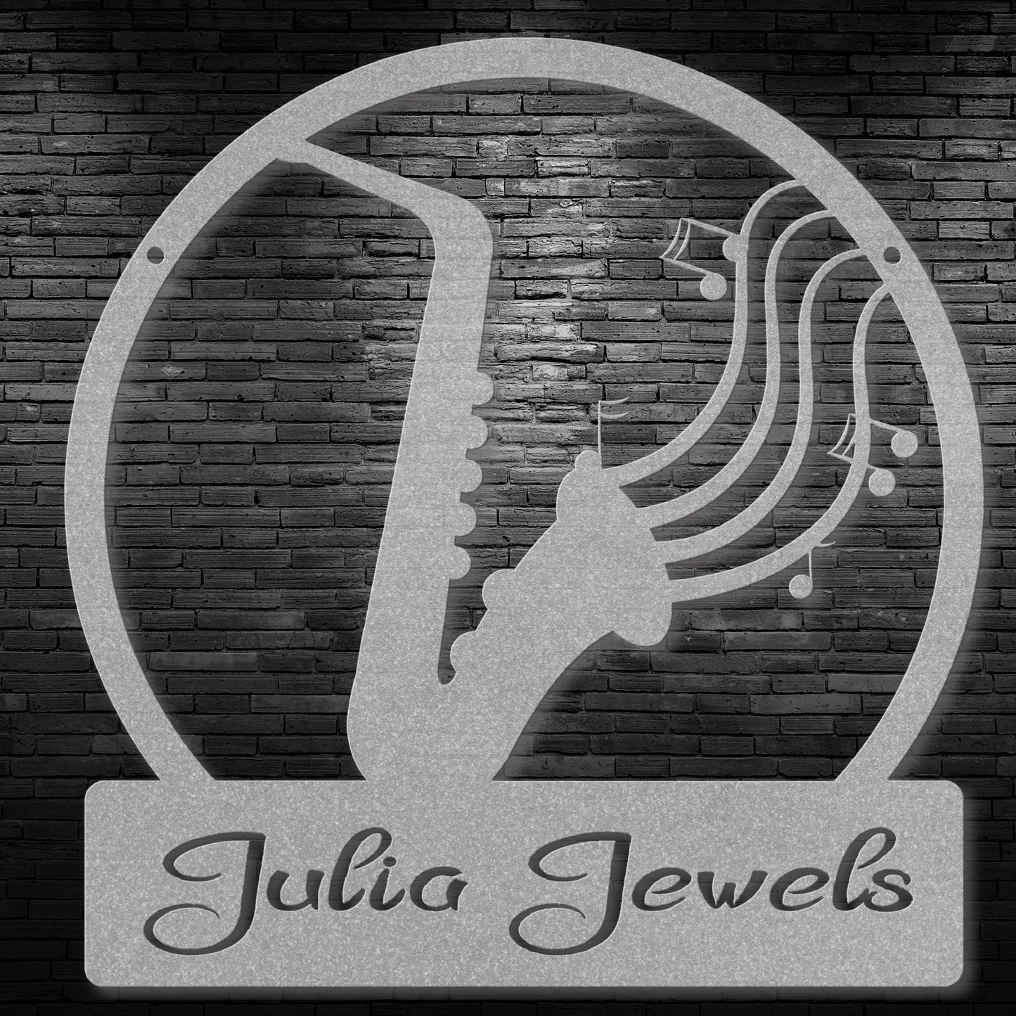 Musical Saxophone - Metal Sign