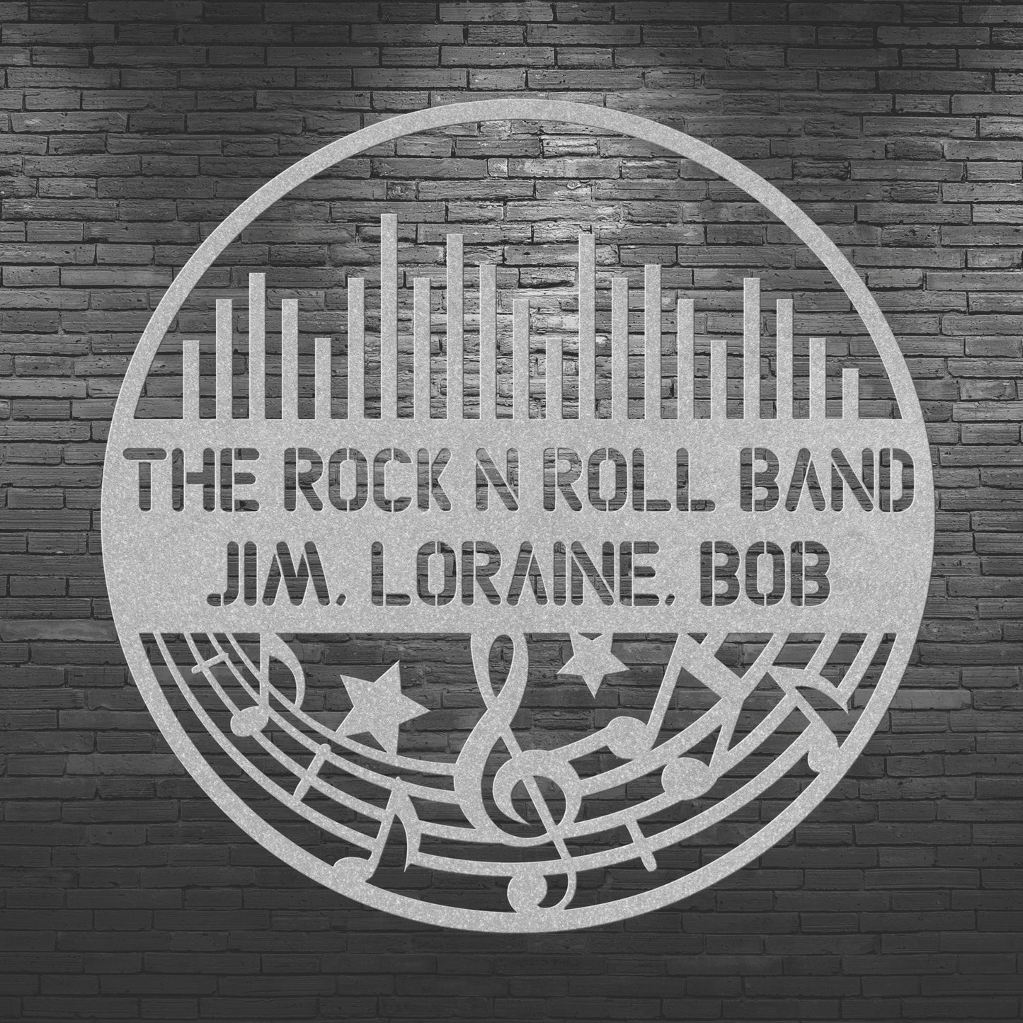 Keyboard Music Rock n Roll Band - Metal Sign
